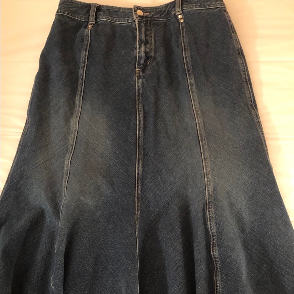 Flared denim maxi skirt So Fun!!
